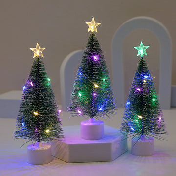 3 LED lumineuses noël coloré aiguille de pin arbres de noël pour la maison maternelle décoration décoration arbre de noël